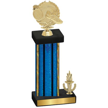 Accented Single Blue Glacier Victory Running Trophy