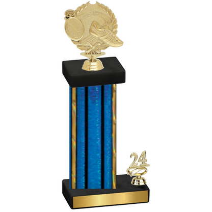 Accented Single Blue Glacier Year Running Trophy