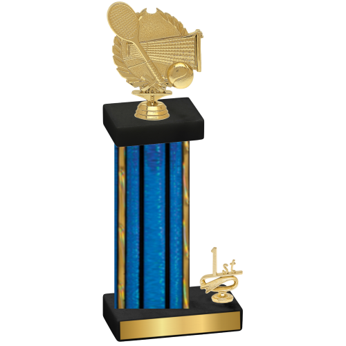 Accented Single Blue Glacier First Place Tennis Trophy