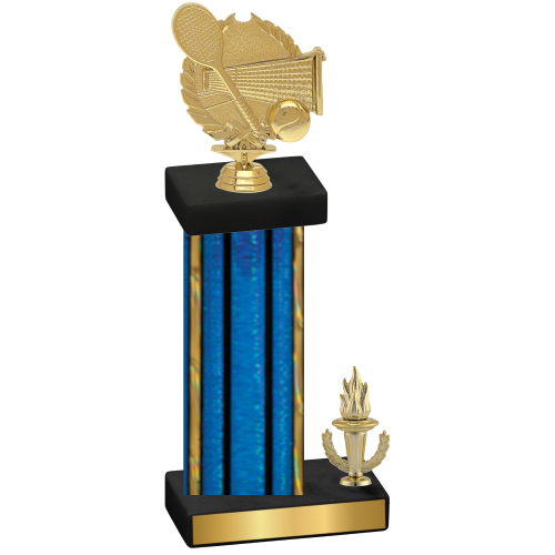 Accented Single Blue Glacier Victory Tennis Trophy