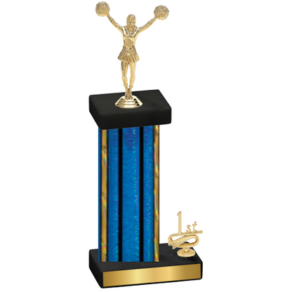 Accented Single Blue Glacier First Place Cheerleading Trophy