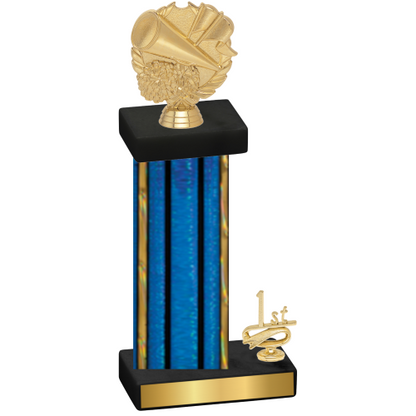 Accented Single Blue Glacier First Place Cheerleading Trophy