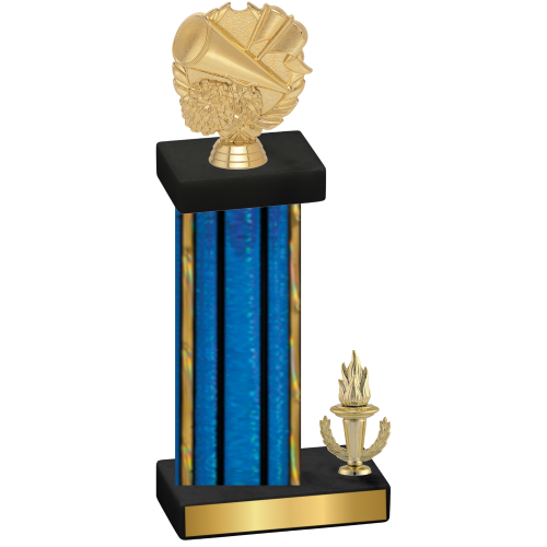 Accented Single Blue Glacier Victory Cheerleading Trophy