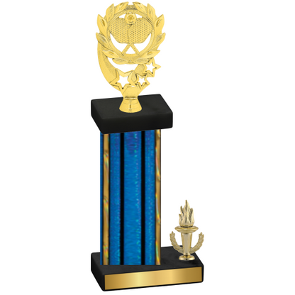 Accented Single Blue Glacier Victory Pickleball Trophy