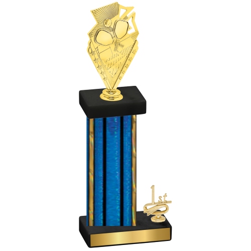 Accented Single Blue Glacier First Place Pickleball Trophy