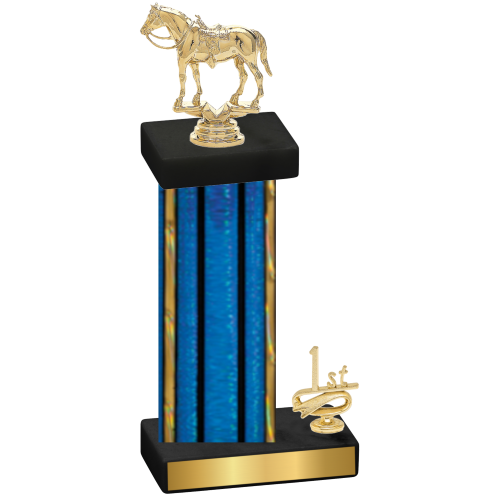 Accented Single Blue Glacier First Place Horses Trophy