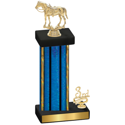 Accented Single Blue Glacier Third Place Horses Trophy