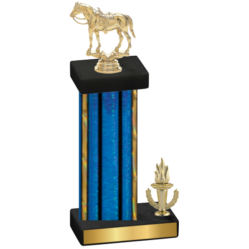 Accented Single Blue Glacier Victory Horses Trophy