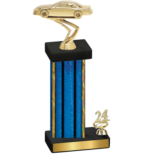 Accented Single Blue Glacier Year Cars Trophy