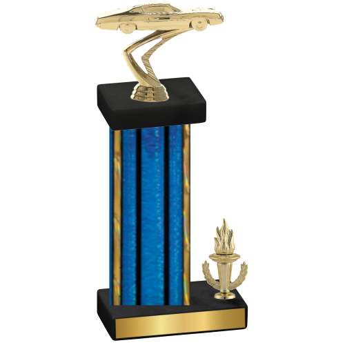 Accented Single Blue Glacier Victory Cars Trophy