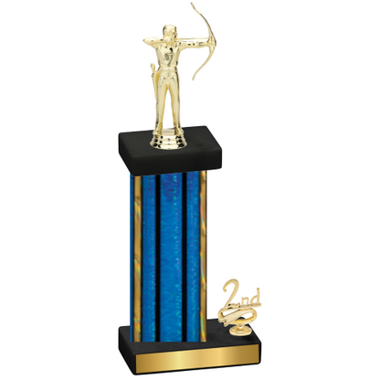 Accented Single Blue Glacier Second Place Archery Trophy