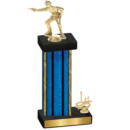 Accented Single Blue Glacier First Place Shooter Trophy