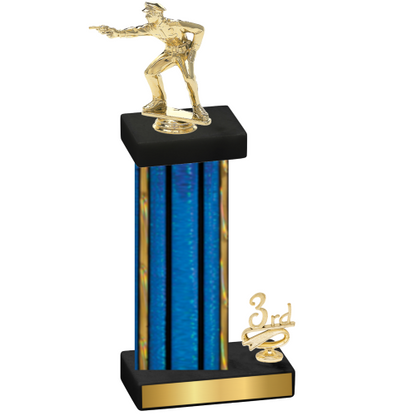 Accented Single Blue Glacier Third Place Shooter Trophy
