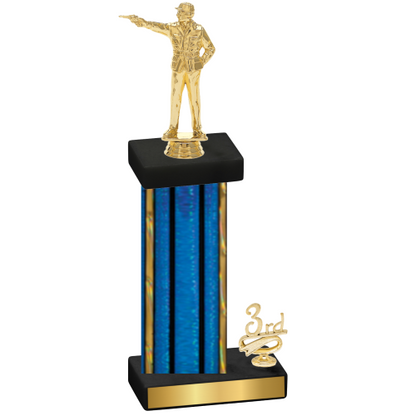 Accented Single Blue Glacier Third Place Shooter Trophy