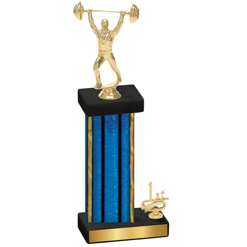 Accented Single Blue Glacier First Place Weights Trophy