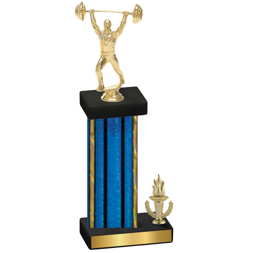 Accented Single Blue Glacier Victory Weights Trophy