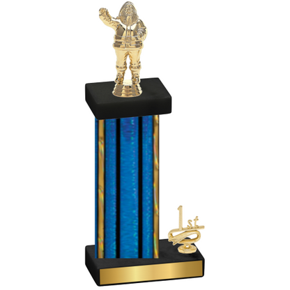 Accented Single Blue Glacier First Place Holiday Trophy