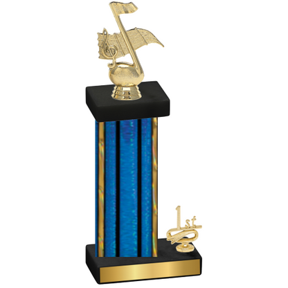 Accented Single Blue Glacier First Place Music Trophy