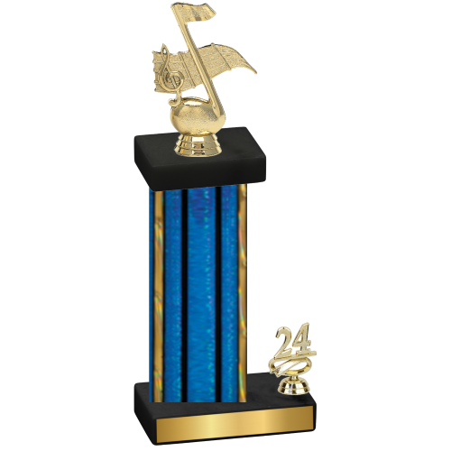 Accented Single Blue Glacier Year Music Trophy