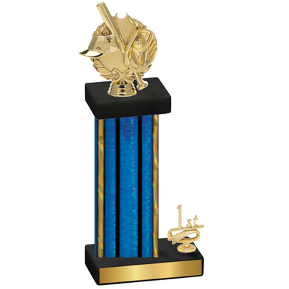 Accented Single Blue Glacier First Place Baseball Trophy