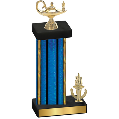 Accented Single Blue Glacier Victory Academics Trophy