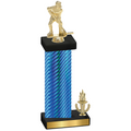 Accented Single Blue Carbon Fiber Victory Hockey Trophy