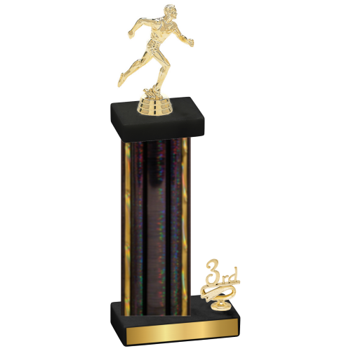 Accented Single Black Glacier Third Place Running Trophy