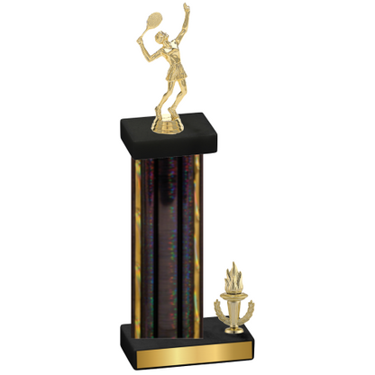 Accented Single Black Glacier Victory Tennis Trophy