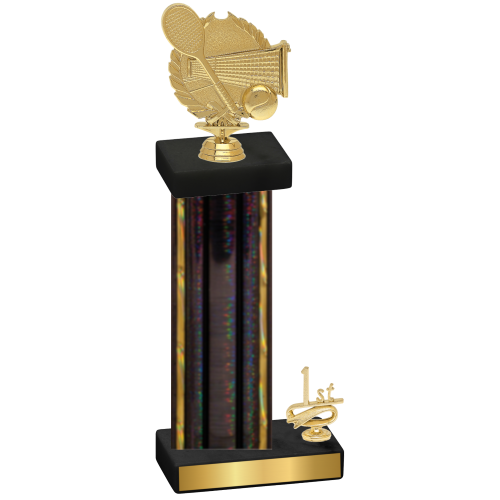 Accented Single Black Glacier First Place Tennis Trophy