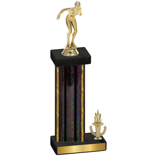 Accented Single Black Glacier Victory Tennis Trophy