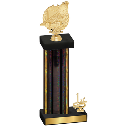 Accented Single Black Glacier First Place Swimming Trophy