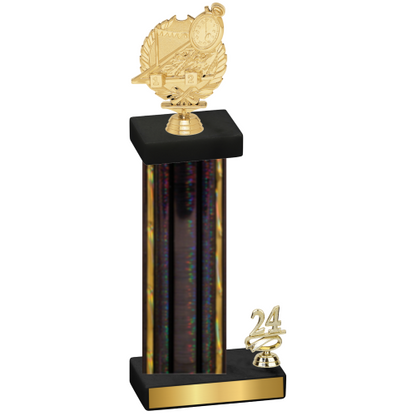 Accented Single Black Glacier Year Swimming Trophy