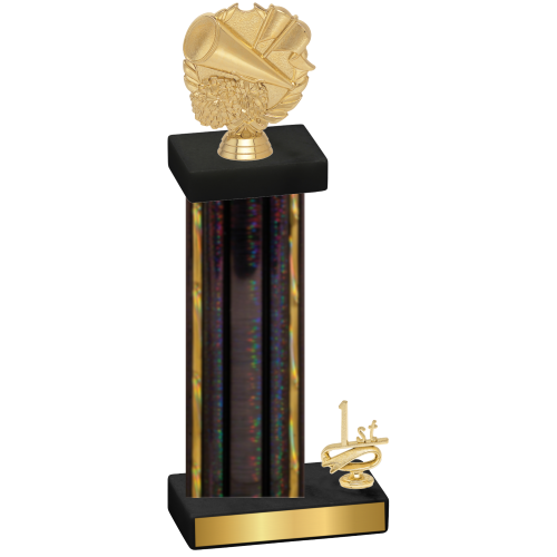 Accented Single Black Glacier First Place Cheerleading Trophy