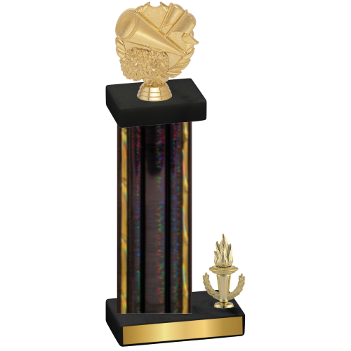 Accented Single Black Glacier Victory Cheerleading Trophy