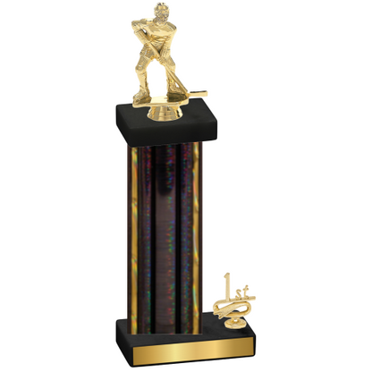 Accented Single Black Glacier First Place Hockey Trophy