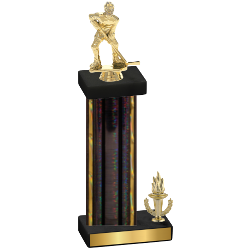 Accented Single Black Glacier Victory Hockey Trophy