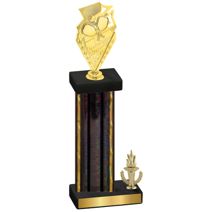 Accented Single Black Glacier Victory Pickleball Trophy