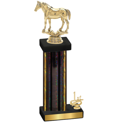 Accented Single Black Glacier First Place Horses Trophy