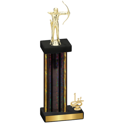 Accented Single Black Glacier First Place Archery Trophy