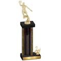 Accented Single Black Glacier Second Place Basketball Trophy