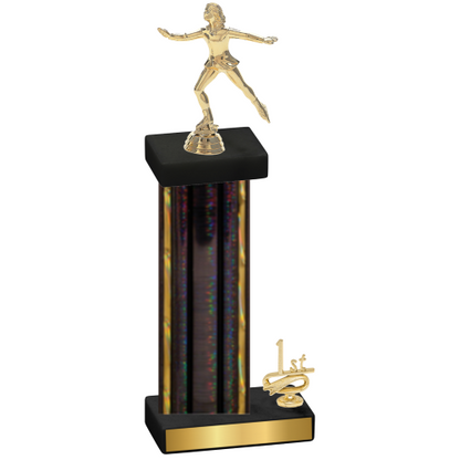 Accented Single Black Glacier First Place Skater Trophy