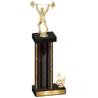 Accented Single Black Glacier Second Place Weights Trophy