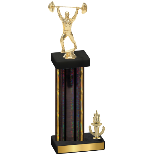 Accented Single Black Glacier Victory Weights Trophy