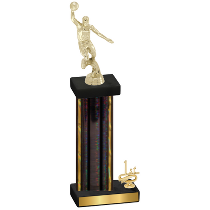 Accented Single Black Glacier First Place Basketball Trophy