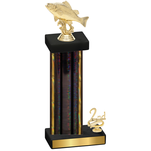 Accented Single Black Glacier Second Place Fishing Trophy