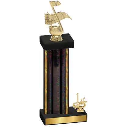 Accented Single Black Glacier First Place Music Trophy