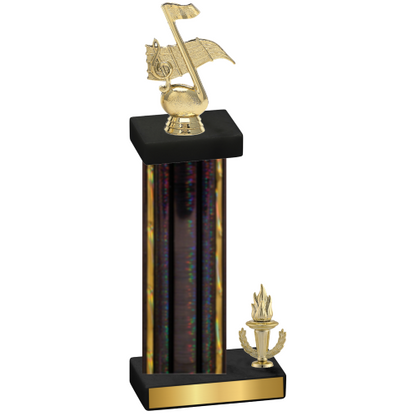 Accented Single Black Glacier Victory Music Trophy