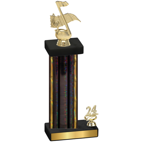 Accented Single Black Glacier Year Music Trophy