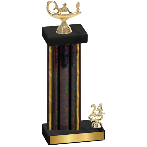 Accented Single Black Glacier Year Academics Trophy