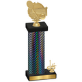 Accented Single Black Carbon Fiber First Place Tennis Trophy